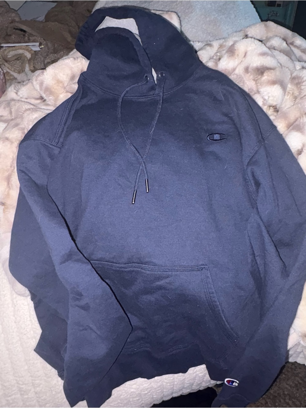 Champion Embroidered Logo Sweatshirt in Navy